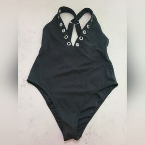 La Hearts Black One Piece Swimsuit